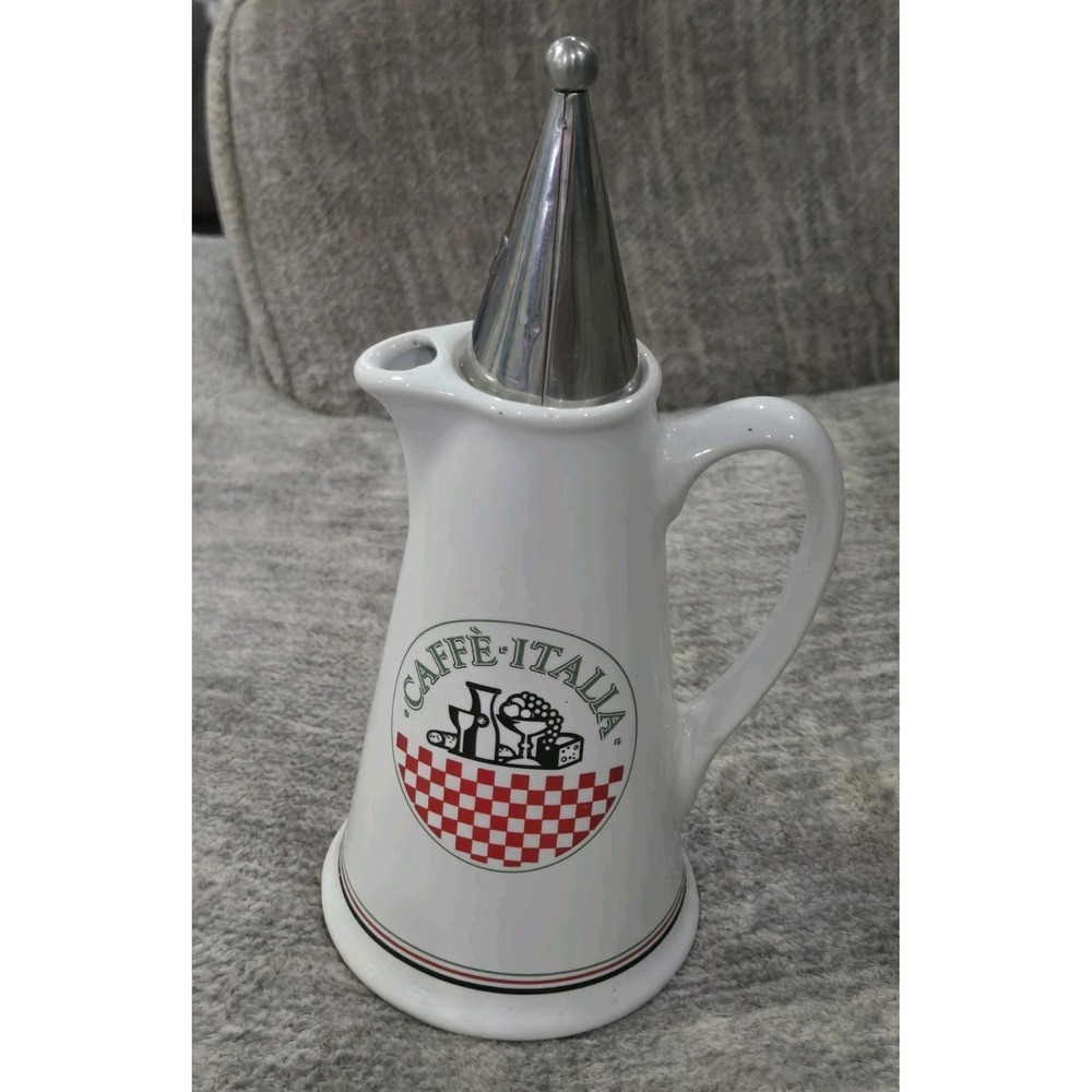 Vintage Himark Caffe' Italia Oil Pourer/Drizzler Ceramic‎ Base Domed cap